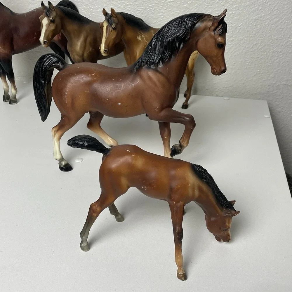Vintage BREYER Horses Toy Model Figures Mixed LOT of 12 Various Sizes